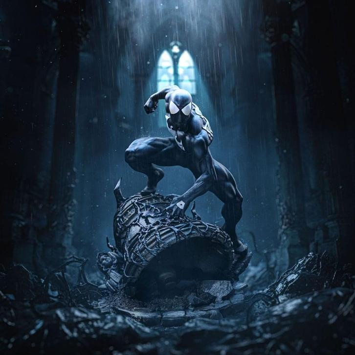 Marvel BDS Art Scale Statue 1/10 Spider-Man Black Costume 20, Verzamelen, Film en Tv, Ophalen of Verzenden