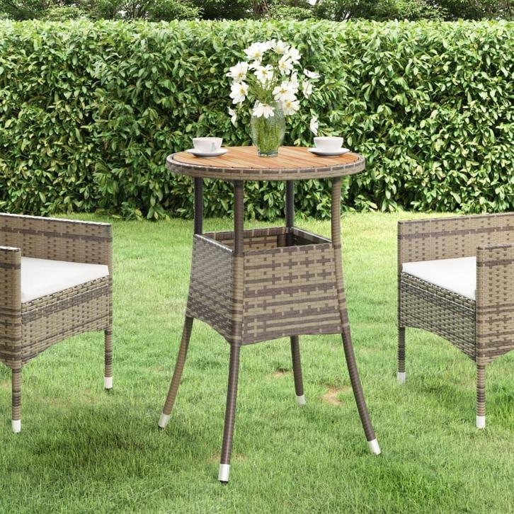 Poly Rattan Tuintafel | OP = OP | 51% Voordeel!, Tuin en Terras, Tuintafels, Nieuw, Hout, Verzenden