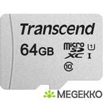 Transcend microSDXC 300S 64GB + SD-adapter, Computers en Software, Nieuw, Verzenden