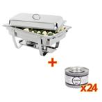 Milan chafing dish 9L | Met 24 stuks brandpasta gel |, Verzenden, Nieuw in verpakking
