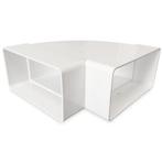 Kunststof horizontale bocht 90° voor kanaal 110 x 55mm, Verzenden, Nieuw