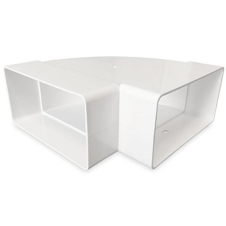 Kunststof horizontale bocht 90° voor kanaal 110 x 55mm, Doe-het-zelf en Bouw, Ventilatie en Afzuiging, Nieuw, Verzenden