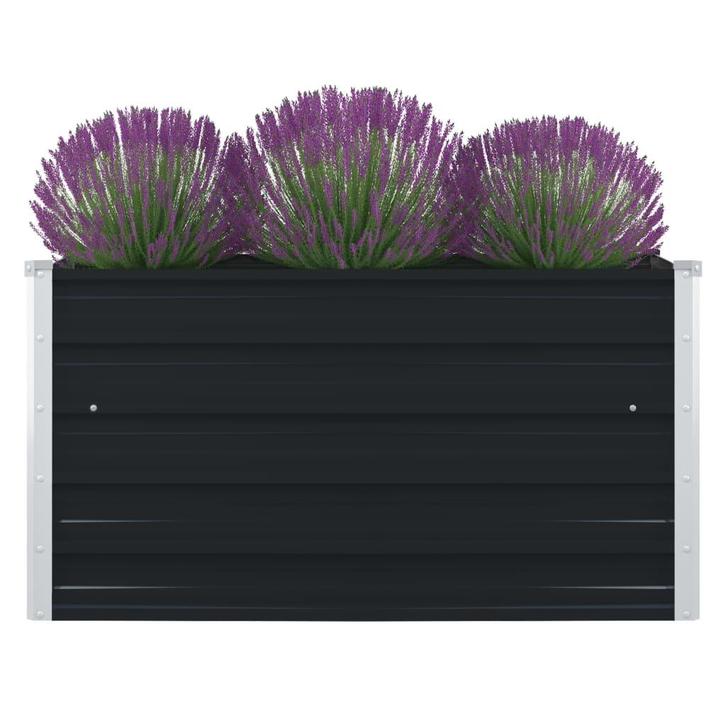 vidaXL Plantenbak verhoogd 100x100x45cm gegalvaniseerd staal, Tuin en Terras, Bloempotten, Nieuw, Verzenden