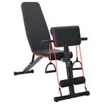 vidaXL Verstelbare Halterbank met Weerstandsbanden 150 kg, Sport en Fitness, Verzenden, Nieuw