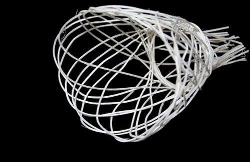 Rotan Pitriet boekethouder rond gebleekt 25x25cm, Hobby en Vrije tijd, Knutselen, Nieuw