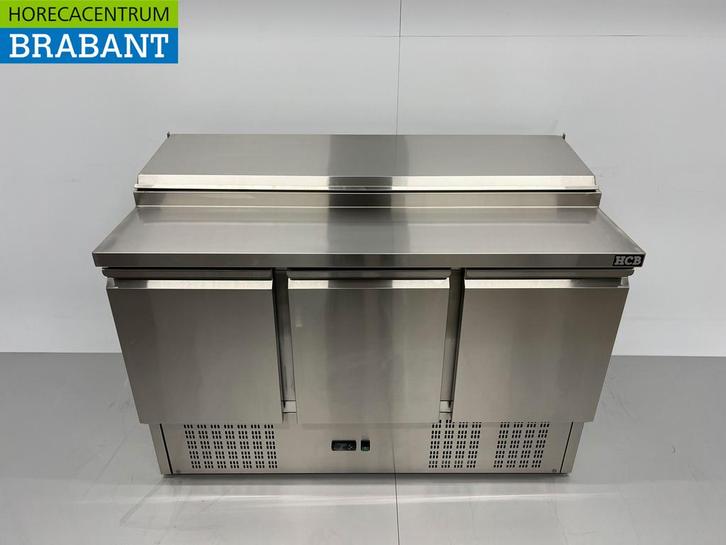 HCB RVS Saladette Saladiere Koelwerkbank 136,5 cm 230V, Zakelijke goederen, Horeca | Keukenapparatuur, Ophalen of Verzenden