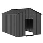 vidaXL Hondenhok met dak 113x153x101 cm gegalvaniseerd staal, Dieren en Toebehoren, Verzenden, Nieuw