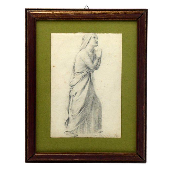 Gian Rito Baccarini (1895-1970) - Madonna in Preghiera, Antiek en Kunst, Kunst | Schilderijen | Klassiek