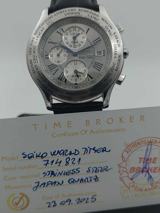 Seiko - World Timer - Sans Prix de Réserve - Homme -, Handtassen en Accessoires, Horloges | Antiek