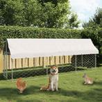 vidaXL Hondenkennel voor buiten met dak 400x100x150 cm, Verzenden, Nieuw