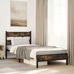 vidaXL Bedframe met hoofdbord zonder matras sonoma eiken, Huis en Inrichting, Verzenden, Nieuw