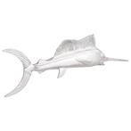 vidaXL Wandgemonteerde Zwaardvis, Zilver, 91 x 8 x 26 cm,, Antiek en Kunst, Verzenden