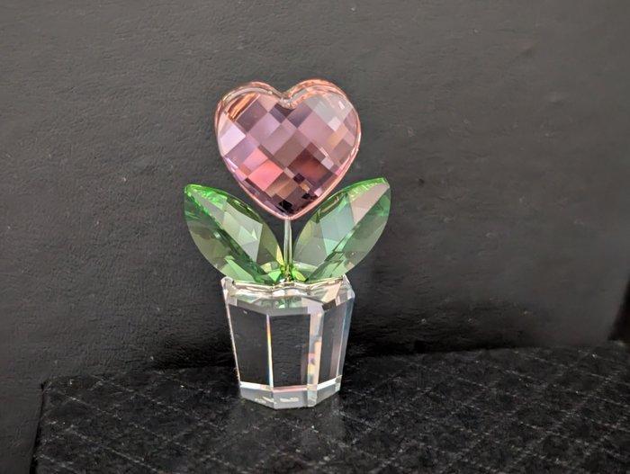 Beeld, Swarovski bloem in pot - 4.4 cm - Kristal, Antiek en Kunst, Curiosa en Brocante