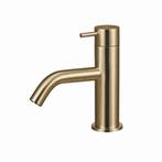 Wastafelkraan Qisani Flow Laag Geborsteld Goud, Doe-het-zelf en Bouw, Sanitair, Ophalen of Verzenden, Nieuw, Kraan
