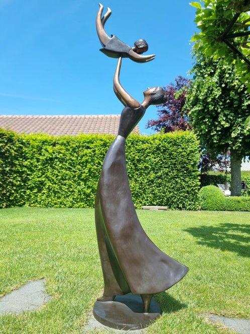 sculptuur, Mother and child - 160 cm - Brons, Antiek en Kunst, Curiosa en Brocante