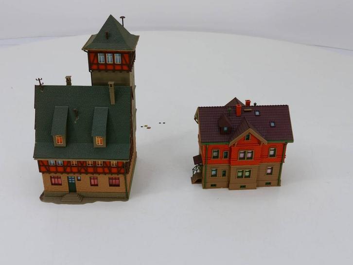 Schaal H0 Set Vollmer 3752 Brandweerkazerne - Vollmer app..., Hobby en Vrije tijd, Modeltreinen | H0, Brug, Tunnel of Gebouw, Gebruikt