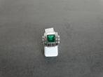 Bague Or blanc Émeraude - Diamant