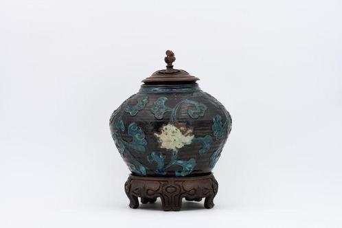 Pot (1) - Fahua - Bois, Bois dur, Céramique, Pierre - Fleur, Antiquités & Art, Antiquités | Autres Antiquités