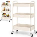2dekans | Keuken trolley op Wieltjes - 3 laags - Keukenrek -, Ophalen of Verzenden, Nieuw