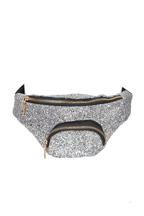 Heuptasje Rond Voorvak Grote Glitters Zilver Heuptas Zilvere, Handtassen en Accessoires, Tassen | Damestassen, Overige kleuren
