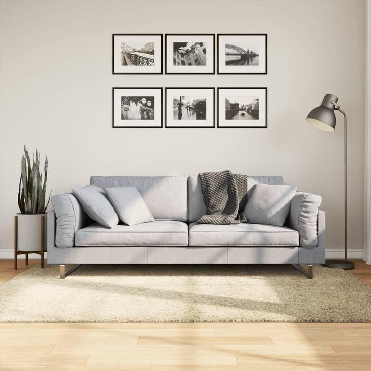 vidaXL Vloerkleed PAMPLONA shaggy hoogpolig modern 140x200, Huis en Inrichting, Stoffering | Tapijten en Vloerkleden, Nieuw, Verzenden