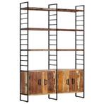 vidaXL Boekenkast met 4 schappen 124x30x180 cm massief, Huis en Inrichting, Kasten | Boekenkasten, Verzenden, Nieuw