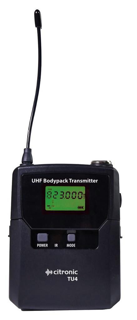 Citronic TU4-BTX Reserve Bodypack Zender Voor TU4 Systeem, Muziek en Instrumenten, Microfoons