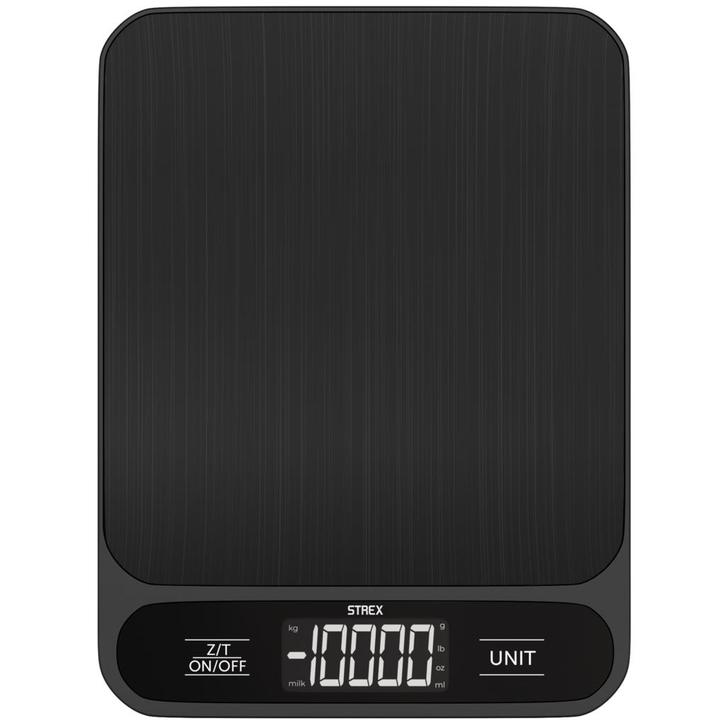 Strex Keukenweegschaal Digitaal - 1 g tot 10 kg - Zwart, Elektronische apparatuur, Weegschalen, Verzenden