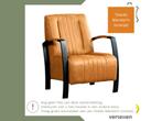 Leren fauteuil Glamour - Toledo Mandarin (oranje), Huis en Inrichting, Fauteuils, Nieuw, Ophalen of Verzenden, 50 tot 75 cm, Industrieel, Modern, Retro