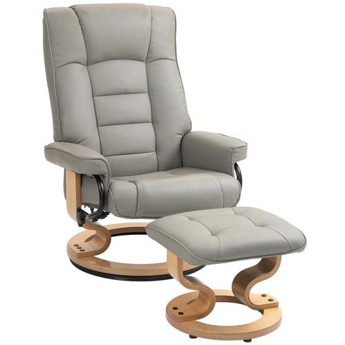 TRUUSK Relaxstoel Met Voetenbank - 360° Draaibaar - 130° Kan, Huis en Inrichting, Fauteuils, Verzenden