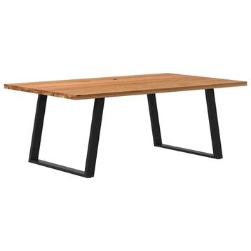 vidaXL Eettafel rechthoekig 200x120x74 cm massief eikenhout, Huis en Inrichting, Tafels | Eettafels, Verzenden, Nieuw