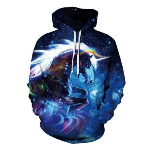 Hoodie Sweater Trui met Kap (Small) - Unicorn Print