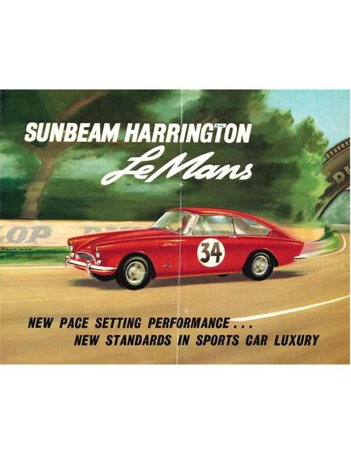 1962 SUNBEAM HARRINGTON LE MANS BROCHURE ENGELS, Boeken, Auto's | Folders en Tijdschriften
