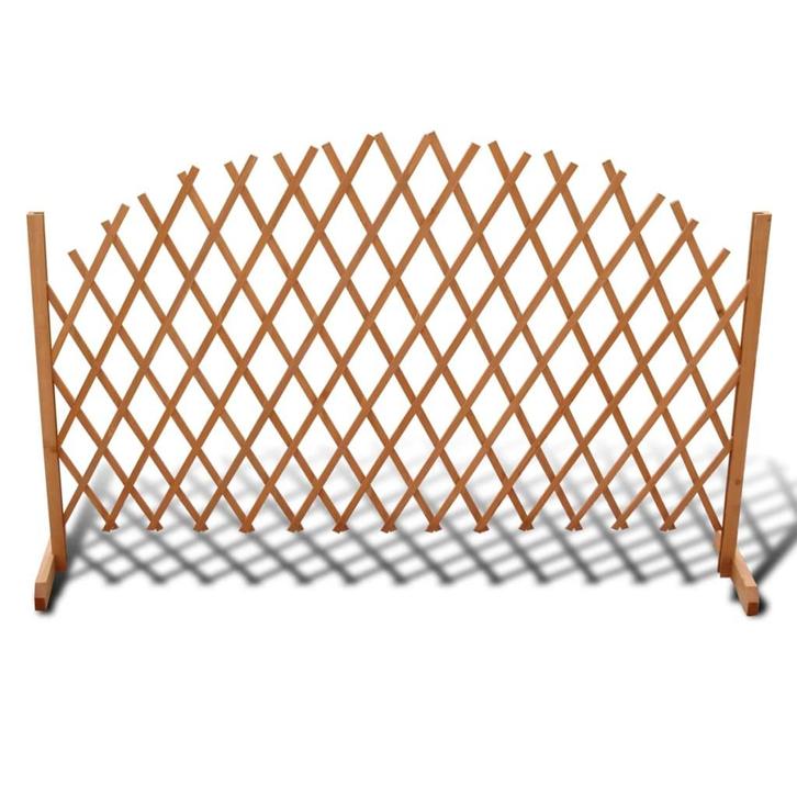 vidaXL Tuinlatwerk 180x100 cm massief hout, Tuin en Terras, Tuinhekken en Hekwerk, Nieuw, Verzenden