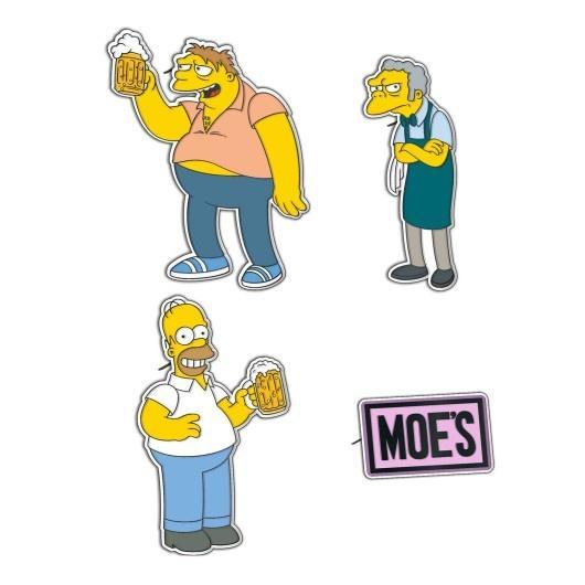The Simpsons Moes Tavern Pins (4x), Verzamelen, Film en Tv, Nieuw, Ophalen of Verzenden