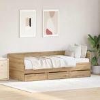 vidaXL Dagbed Frame met Laden artisanaal eikenkleurig 90 x, Verzenden, Nieuw