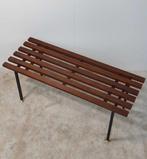 Bank - Metaal, Teak, zwarte metaal, koperen voeten -, Antiek en Kunst