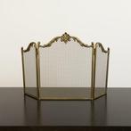 Accessoire de cheminée - Pare-feu pliant et élégant - Laiton, Antiquités & Art