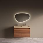 Badmeubelset Riga Travertin met Wastafel 100 cm Walnoot, Doe-het-zelf en Bouw, Ophalen of Verzenden, Nieuw, Bad