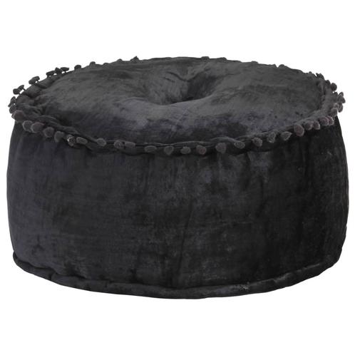 vidaXL Poef rond 40x20 cm fluweel antraciet, Huis en Inrichting, Zetels | Voetbanken en poefs, Nieuw, Verzenden