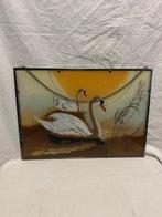 Decoratief ornament - Raam / wand decoratie - glas - zwaan -