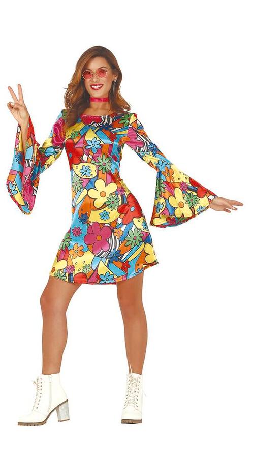 Hippie Jurkje Bloemen, Kleding | Dames, Carnavalskleding en Feestkleding, Nieuw, Verzenden