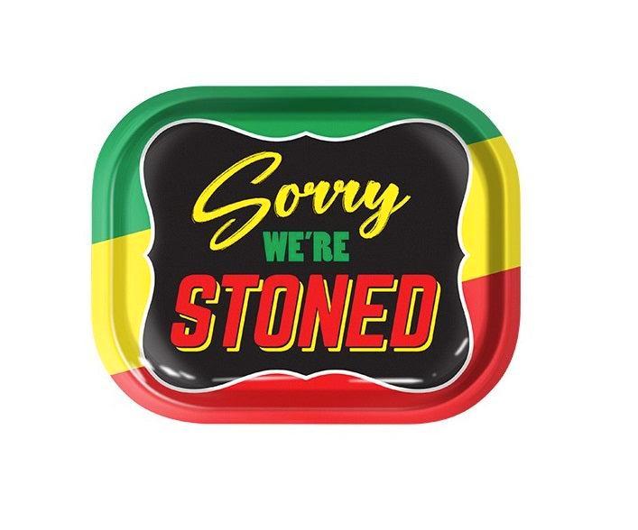 Rolling Tray - Stoned Rasta     Small, Verzamelen, Rookartikelen, Aanstekers en Luciferdoosjes, Nieuw, Verzenden