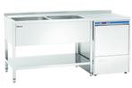 RVS spoelwerktafel met 2 spoelbakken links en bodemschap |, Verzenden, Nieuw in verpakking