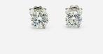 Oorbellen - 18 karaat Witgoud -  1.40ct. tw. Diamant, Handtassen en Accessoires, Nieuw