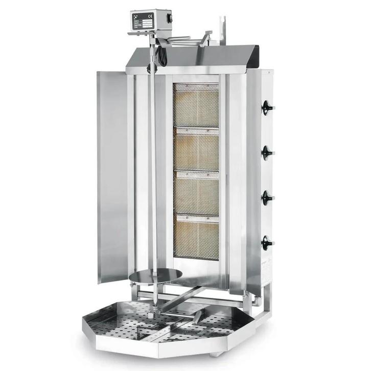 Gyros-/Dönergrill | Gas (4 Branders) | Max. 80kg | 12kW |, Articles professionnels, Horeca | Équipement de cuisine, Envoi