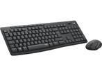 Logitech - Draadloos toetsenbord + muis - Azerty - Grijs, Computers en Software, Toetsenborden, Verzenden, Logitech, Draadloos