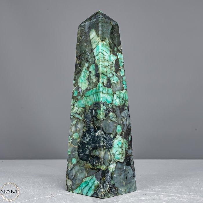 Majestueus smaragdobelisk uit de legendarische Muzo-mijn –, Verzamelen, Mineralen en Fossielen