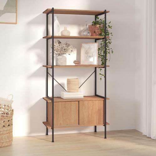 vidaXL Opbergrek 5-laags met kast 80x40x163 cm staal en, Huis en Inrichting, Kasten | Boekenkasten, Nieuw, Verzenden