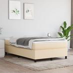 vidaXL Boxspring bed 120x200 cm stof crèmekleurig, Verzenden, Nieuw